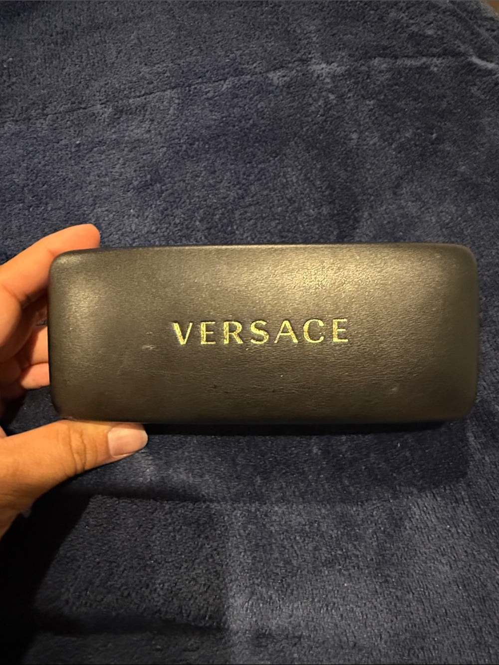Versace Black eyewear Case with Gold Logo
